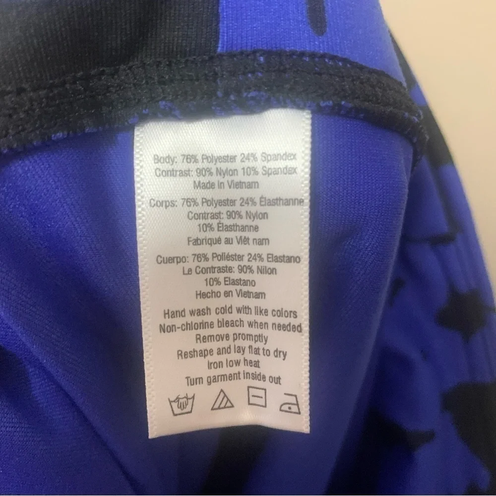 ALO Yoga Goddess Ribbed Legging Blue Black Tie Dye Size Small